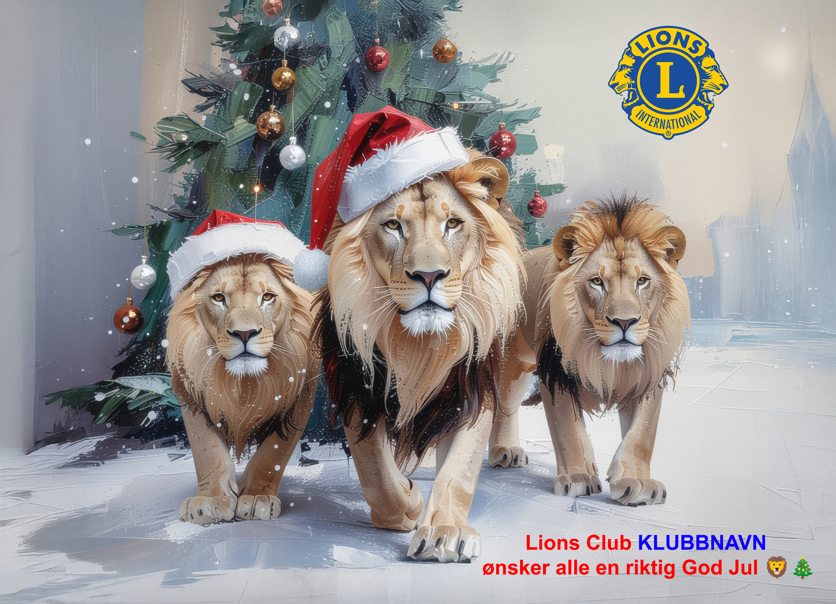 Artikkelbilde til artikkelen Lag Løve-Julekort for din klubb!