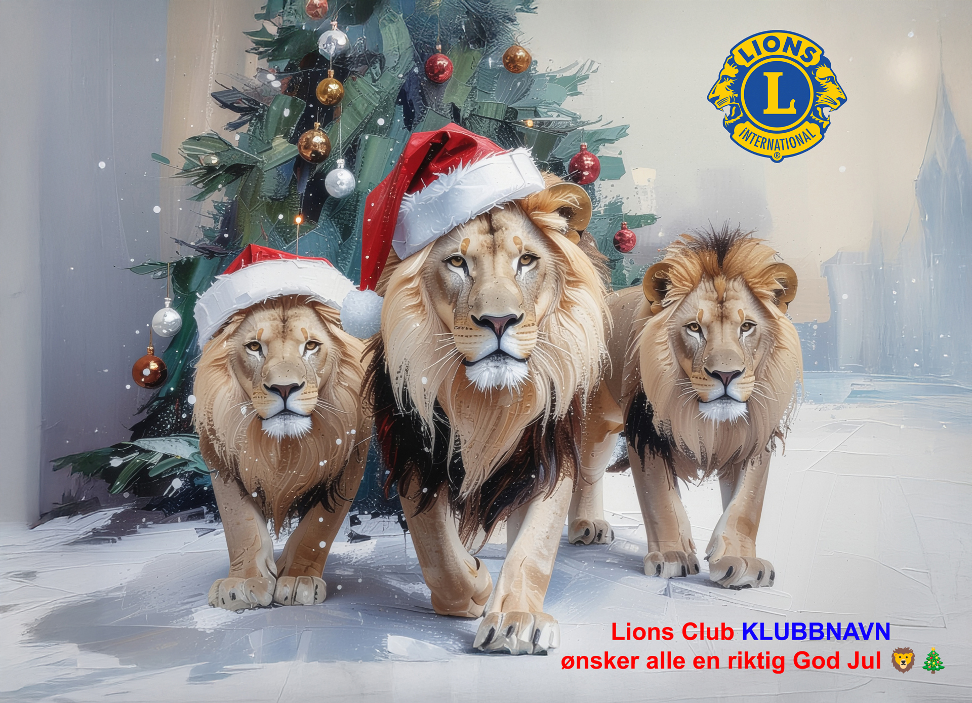 Lag Løve-Julekort for din klubb!